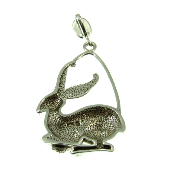 Solid 925 Sterling Silver Rabbit Ostara Pagan / Wiccan Pendant by Peter Stone - Picture 6 of 6